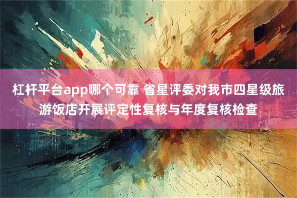 杠杆平台app哪个可靠 省星评委对我市四星级旅游饭店开展评定性复核与年度复核检查
